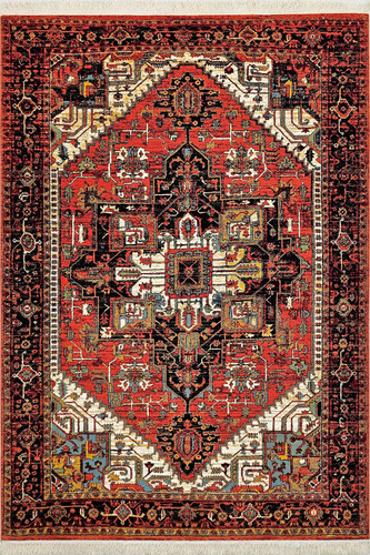 نمای کلی فرش ستاره کویر یزد کدn132 مسی