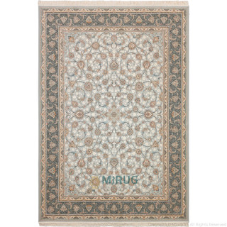 فرش ۱۵۰۰ شانه ستاره کویر یزد مدل E502-1037 رنگ سیلور